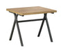 Colmar 3-piece Trestle Occasional Table Set Golden Oak and Gunmetal - Visions in Furniture (La Mirada, CA)