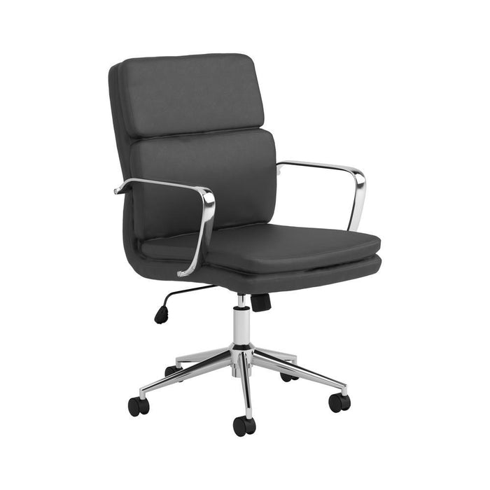 Ximena Standard Back Upholstered Office Chair Black - Visions in Furniture (La Mirada, CA)