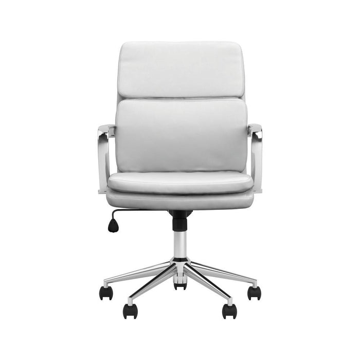 Ximena Standard Back Upholstered Office Chair White - Visions in Furniture (La Mirada, CA)