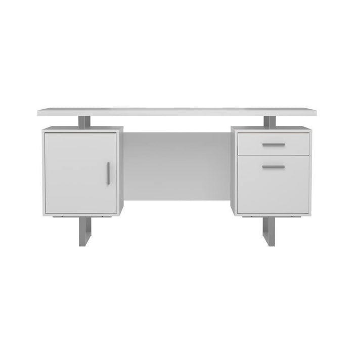 Lawtey Floating Top Office Desk Weathered Grey - Visions in Furniture (La Mirada, CA)