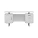 Lawtey Floating Top Office Desk Weathered Grey - Visions in Furniture (La Mirada, CA)
