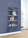 Elmcrest 24-inch Wall Shelf Black and Rustic Oak - Visions in Furniture (La Mirada, CA)