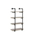 Elmcrest 24-inch Wall Shelf Black and Rustic Oak - Visions in Furniture (La Mirada, CA)