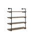 Elmcrest 40-inch Wall Shelf Black and Grey Driftwood - Visions in Furniture (La Mirada, CA)
