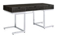 Noorvik 3-drawer Writing Desk Dark Oak and Chrome - Visions in Furniture (La Mirada, CA)