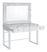 Umbridge 3-drawer Vanity with Lighting Chrome and White - Visions in Furniture (La Mirada, CA)