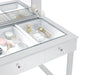 Umbridge 3-drawer Vanity with Lighting Chrome and White - Visions in Furniture (La Mirada, CA)