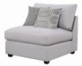 Cambria Upholstered Armless Chair Grey - Visions in Furniture (La Mirada, CA)