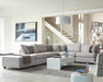 Cambria Upholstered Square Storage Ottoman Grey - Visions in Furniture (La Mirada, CA)