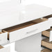 Felicity 9-drawer Vanity Desk with Lighted Mirror Glossy White - Visions in Furniture (La Mirada, CA)