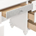 Barzini 7-drawer Vanity Desk with Lighted Mirror White - Visions in Furniture (La Mirada, CA)