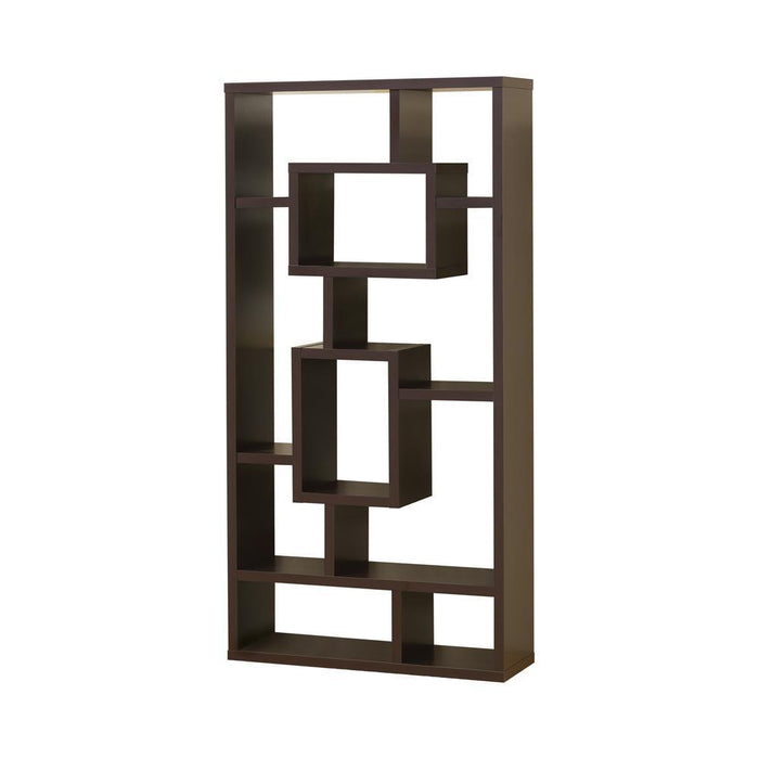 Corey 71-inch 8-shelf Bookcase Cappuccino - Visions in Furniture (La Mirada, CA)