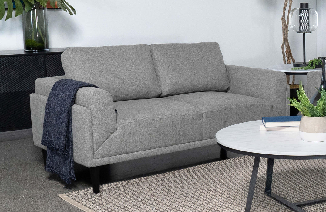 Rilynn Upholstered Track Arms Loveseat - Visions in Furniture (La Mirada, CA)