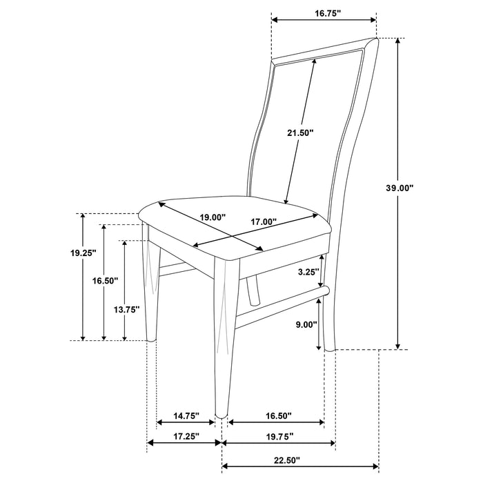 Adina Side Chairs - Visions in Furniture (La Mirada, CA)