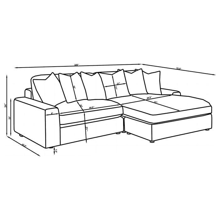 Blaine Stationary Sectionals - Visions in Furniture (La Mirada, CA)
