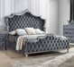 Antonella Upholstered Tufted Eastern King Bed Grey - Visions in Furniture (La Mirada, CA)