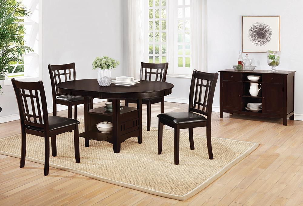 Lavon Padded Dining Side Chairs Espresso and Black (Set of 2) - Visions in Furniture (La Mirada, CA)