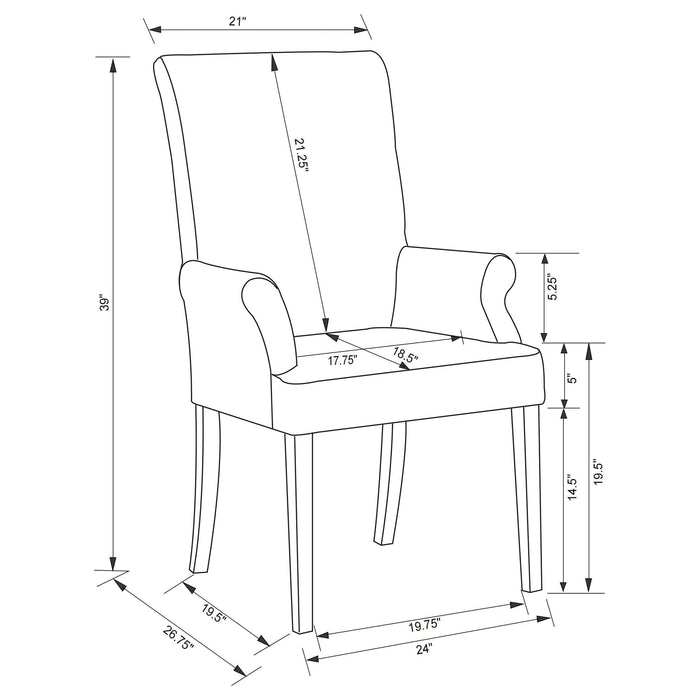 Herran Arm Chairs - Visions in Furniture (La Mirada, CA)