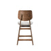 Oscar Counter Chair With Natural Cushion-Walnut