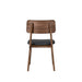 Thea Wood Back Side Chair W/Black Seat (2 Per Carton)-Walnut