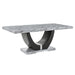 Lyra Dining Table Top And Base Bottom Marble
