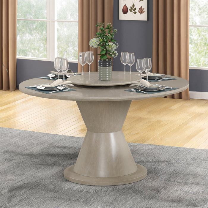 Gwendolyn Round Dining Table Base-Cerused Taupe