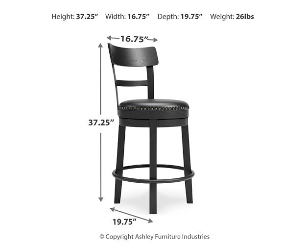 Valebeck Counter Height Bar Stool - Visions in Furniture (La Mirada, CA)