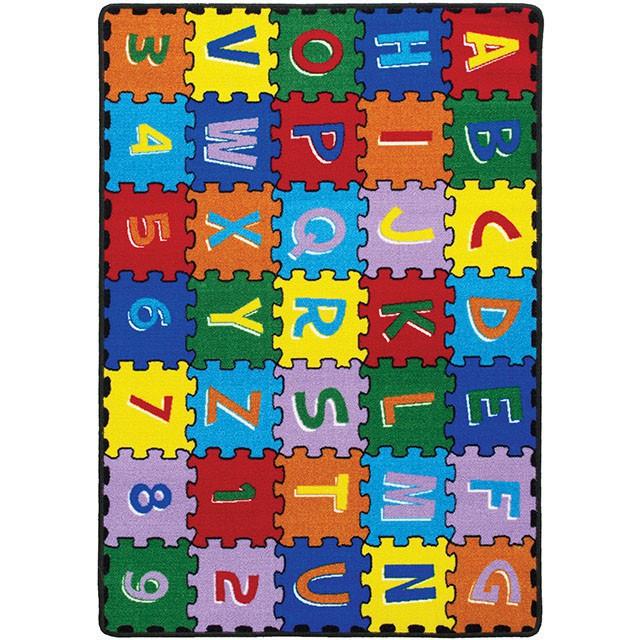 Abbey Alphabet/Multi 4' 9" X 6' 9" Area Rug - Visions in Furniture (La Mirada, CA)