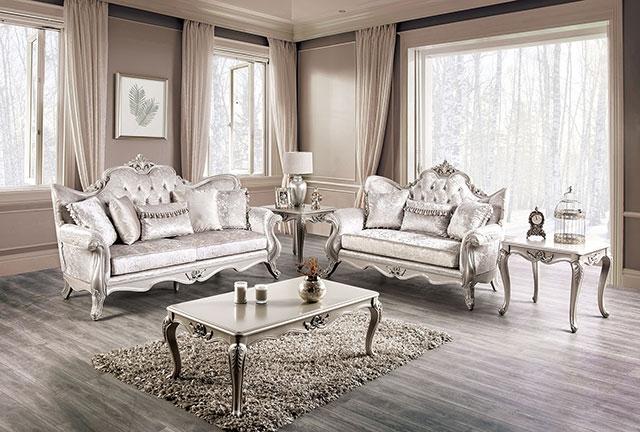 Acapulco White & Espresso Loveseat - Visions in Furniture (La Mirada, CA)