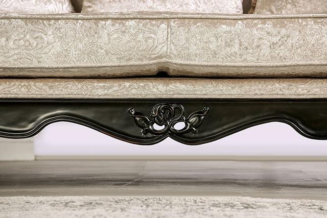 Acapulco White & Espresso Loveseat - Visions in Furniture (La Mirada, CA)