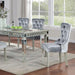 ADALIA Dining Table, Silver - Visions in Furniture (La Mirada, CA)