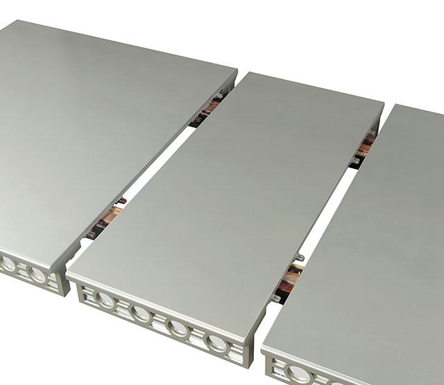 ADALIA Dining Table, Silver - Visions in Furniture (La Mirada, CA)