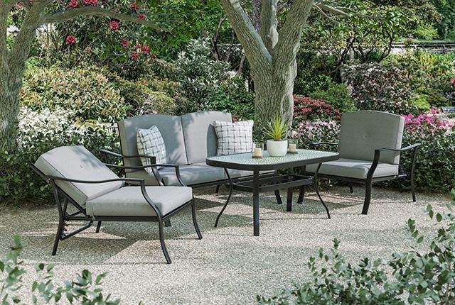 Adele 5 Pc. Conversation Set w/ Adjustable Chairs - Visions in Furniture (La Mirada, CA)