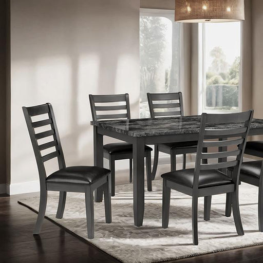Adia 7 Pc Dinning Table Set Grey & Brown - Visions in Furniture (La Mirada, CA)