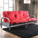 Aksel Black/Red Futon Mattress, Black, Red & Gray - Visions in Furniture (La Mirada, CA)
