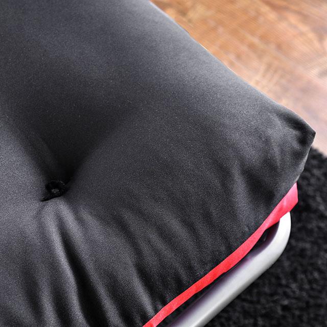 Aksel Black/Red Futon Mattress, Black, Red & Gray - Visions in Furniture (La Mirada, CA)