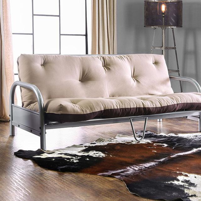 Aksel Black/Red Futon Mattress, Black, Red & Gray - Visions in Furniture (La Mirada, CA)