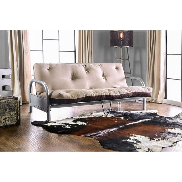 Aksel Black/Red Futon Mattress, Black, Red & Gray - Visions in Furniture (La Mirada, CA)