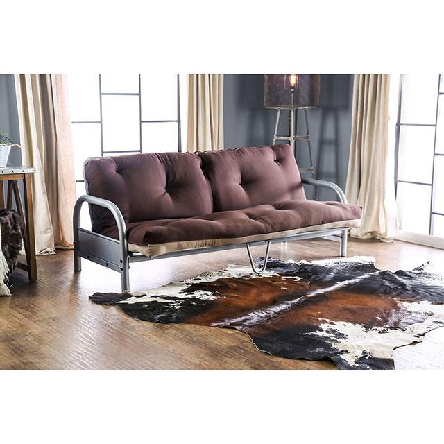 Aksel Black/Red Futon Mattress, Black, Red & Gray - Visions in Furniture (La Mirada, CA)