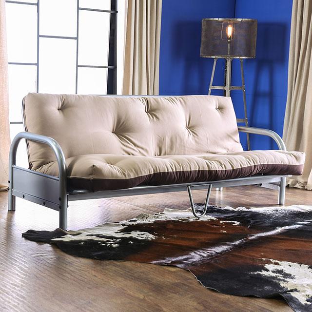 Aksel Black/Red Futon Mattress, Black, Red & Gray - Visions in Furniture (La Mirada, CA)