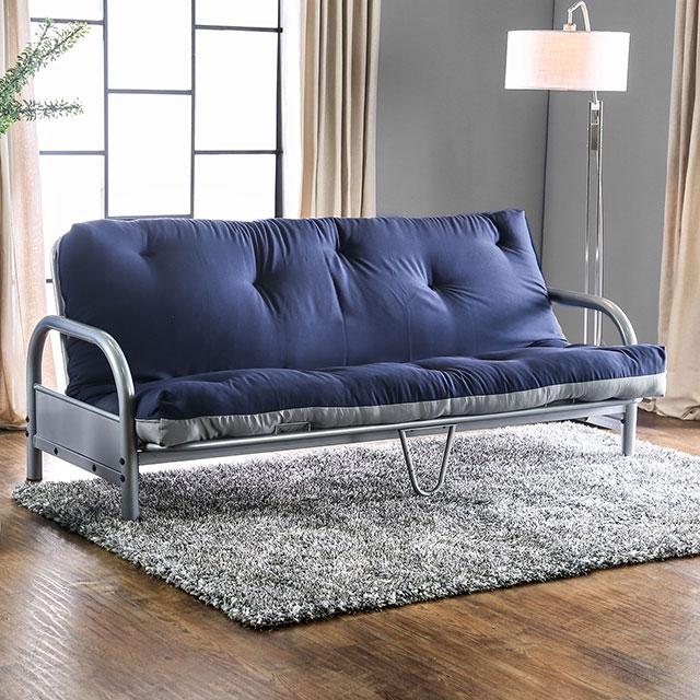 Aksel Black/Red Futon Mattress, Black, Red & Gray - Visions in Furniture (La Mirada, CA)