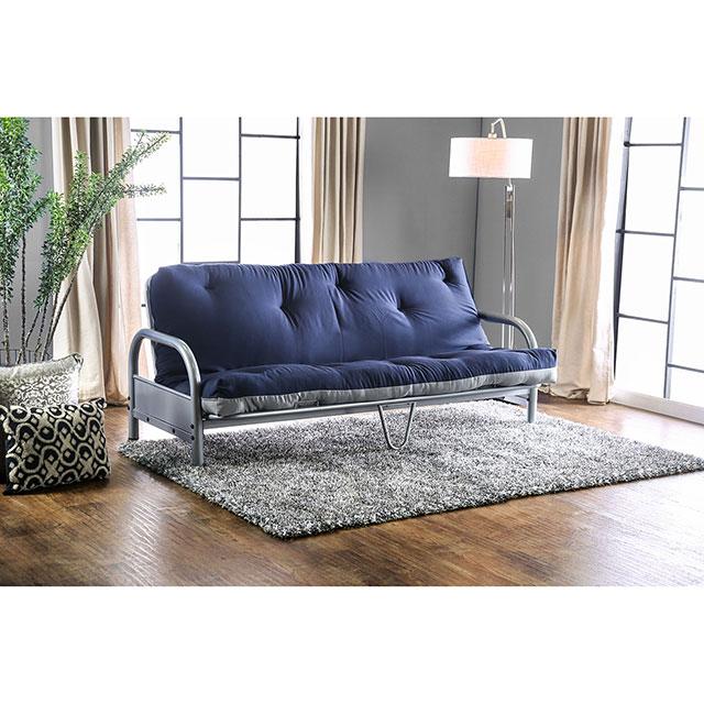 Aksel Black/Red Futon Mattress, Black, Red & Gray - Visions in Furniture (La Mirada, CA)