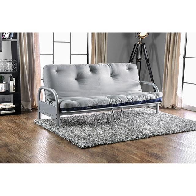 Aksel Black/Red Futon Mattress, Black, Red & Gray - Visions in Furniture (La Mirada, CA)