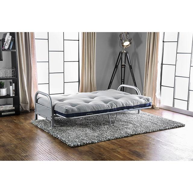 Aksel Black/Red Futon Mattress, Black, Red & Gray - Visions in Furniture (La Mirada, CA)