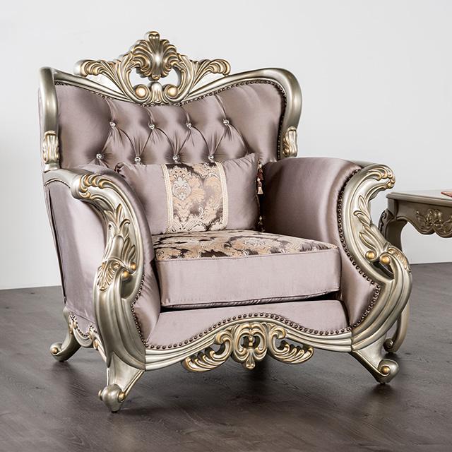Albacete Chair Cherry & Campage - Visions in Furniture (La Mirada, CA)