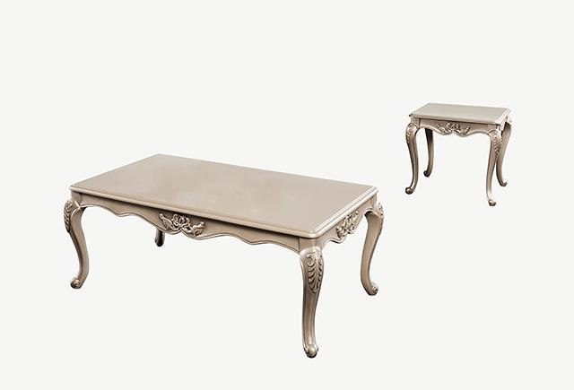 Albacete End Table Walnut & Campage - Visions in Furniture (La Mirada, CA)