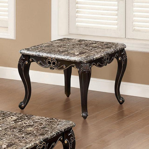 Albacete End Table Walnut & Campage - Visions in Furniture (La Mirada, CA)