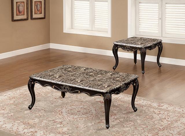 Albacete End Table Walnut & Campage - Visions in Furniture (La Mirada, CA)