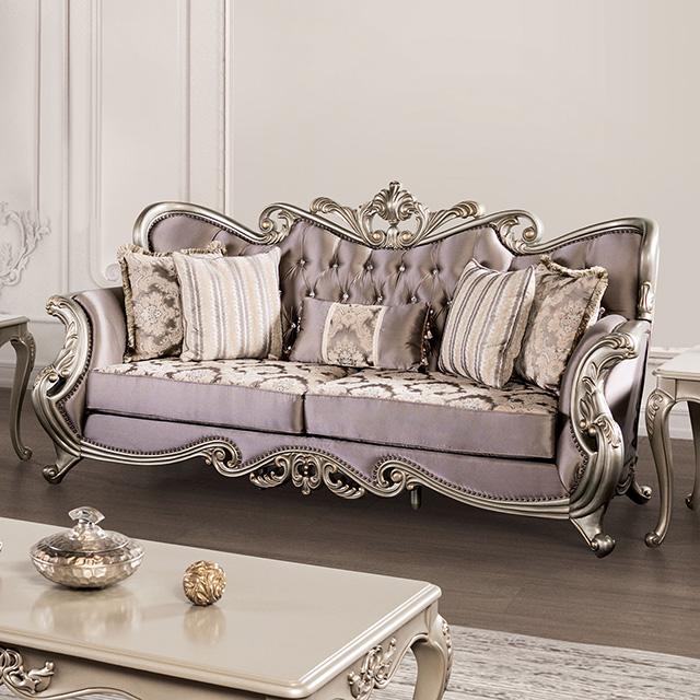 Albacete Sofa Campage & Walnut - Visions in Furniture (La Mirada, CA)
