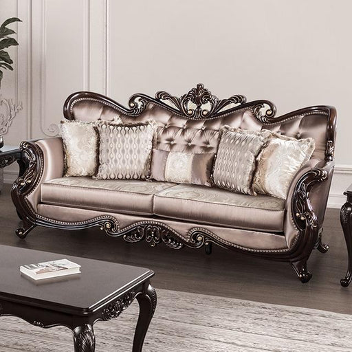 Albacete Sofa Campage & Walnut - Visions in Furniture (La Mirada, CA)